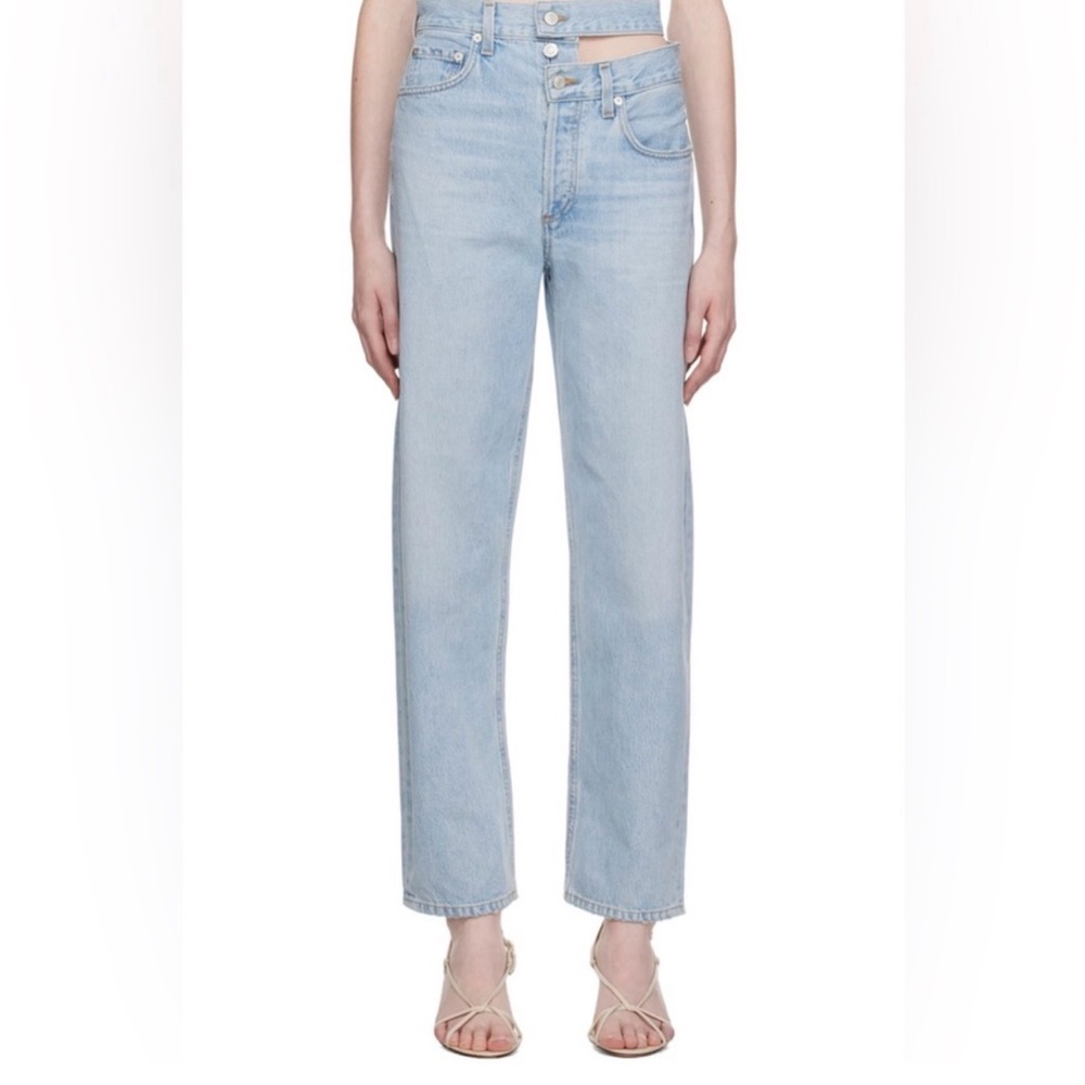 Agolde broken waistband jeans 29 light blue wash